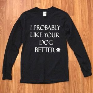 Small black Pawz long sleeve shirt